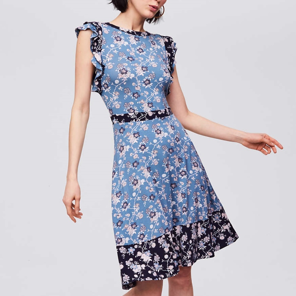 Darling Flutter Sleeve Floral Dress